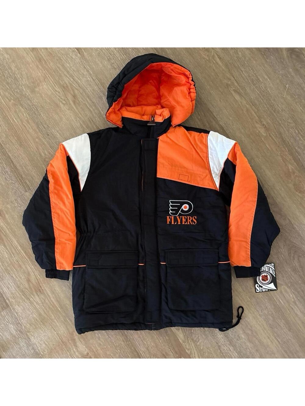 NWT Vintage Philadelphia Flyers NHL Hockey Jacket Coat Size Kids XL